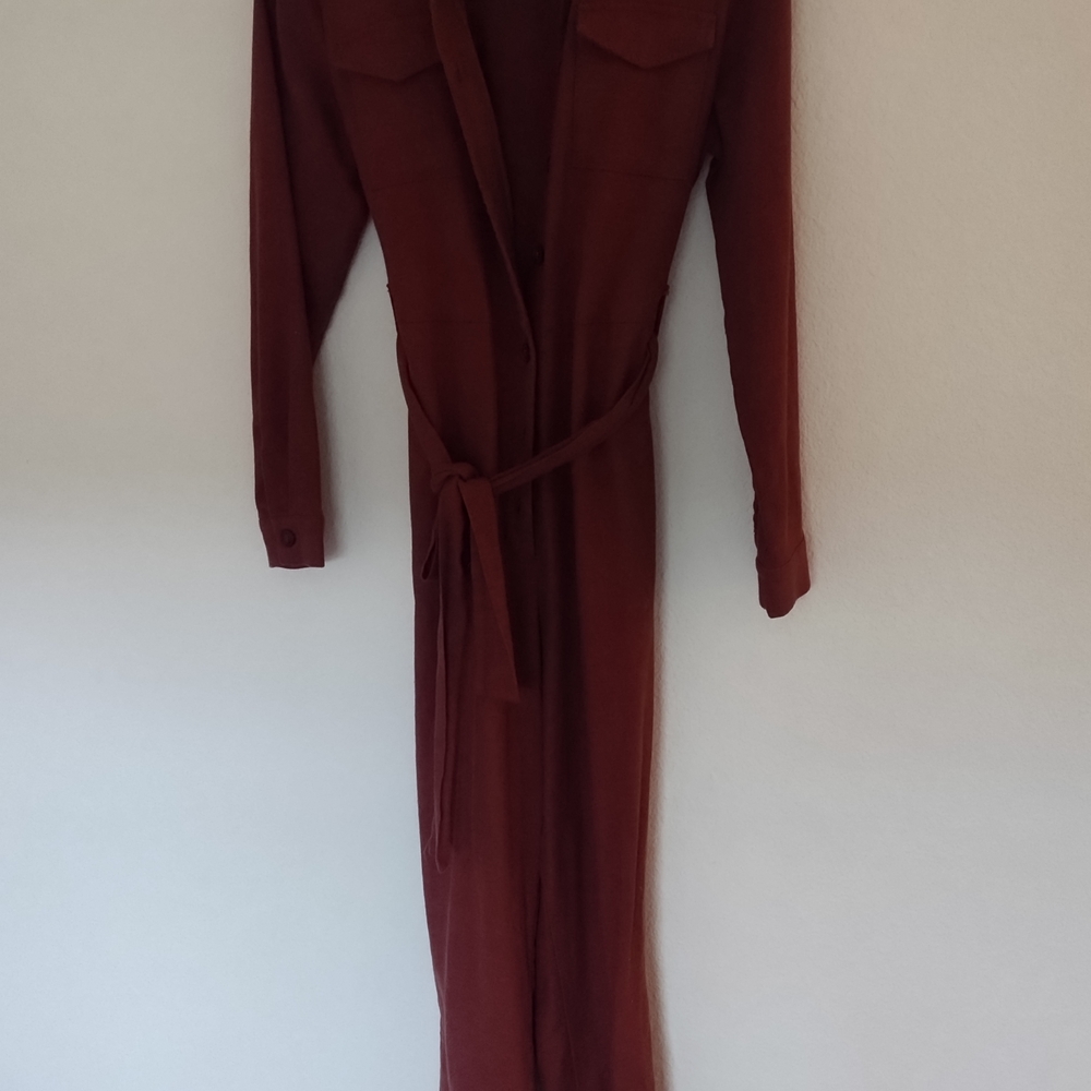 Rust Button-Up Jumpsuit - Picture 8 of 10